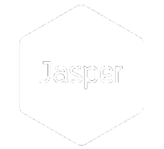 Team Jasper Logo, Jasper written in a hexagon