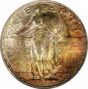 Obverse of 1916 Quarter